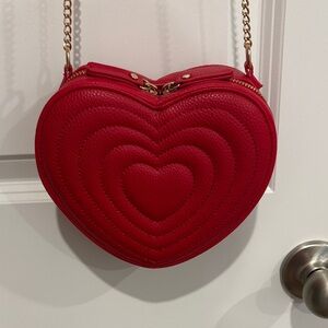 Claire's Red Heart Crossbody Bag